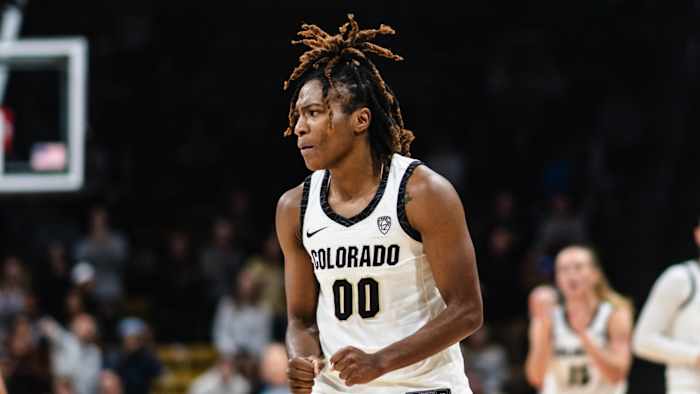 Colorado's Jaylyn Sherrod on the court